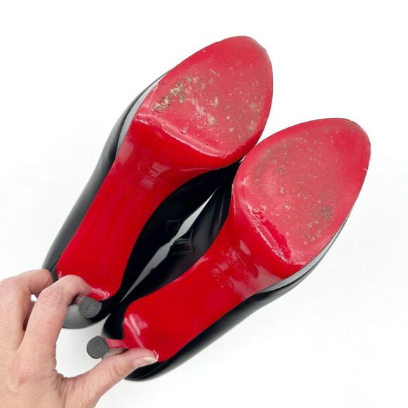 CHRISTIAN LOUBOUTIN Dirdibootie Leather Ankle Boot Size 39.5 US 9 Platform Dirdi - Picture 10 of 14